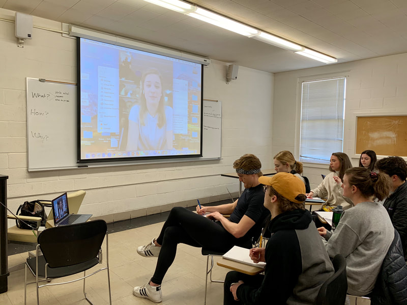 Zoom Workshop with Alumnus, Working on Cruise Ships Emma Cooper, Spring 2020